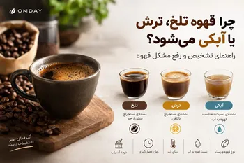 چرا قهوه تلخ، ترش یا آبکی می شود؟ راهنمای تشخیص و رفع مشکل قهوه